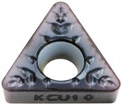 Kennametal - TCMT21.52 MP Grade KCU10 Carbide Turning Insert - TiAlN Finish, 60° Triangle, 1/4" Inscr Circle, 3/32" Thick, 1/32" Corner Radius - USA Tool & Supply
