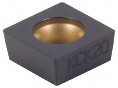 Kennametal - SCMW32.51 Grade KCK20 Carbide Turning Insert - TiCN/Al2O3 Finish, 90° Square, 3/8" Inscr Circle, 5/32" Thick, 1/64" Corner Radius - USA Tool & Supply