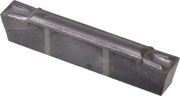 Kennametal - 0300A4G GUP Grade KCU25, 3mm Cutting Width Carbide Grooving Insert - 2.9mm Max Depth of Cut, Neutral, 0.2mm Corner Radius, AlTiN Finish - USA Tool & Supply