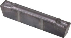 Kennametal - 0300A4G GUP Grade KCU25, 3mm Cutting Width Carbide Grooving Insert - 2.9mm Max Depth of Cut, Neutral, 0.2mm Corner Radius, AlTiN Finish - USA Tool & Supply