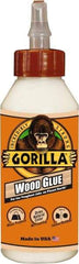 Gorilla Glue - 8 oz Bottle Natural Wood Glue - 3 to 4 hr Working Time, 24 hr Full Cure Time, Bonds to Cork Board & Wood - USA Tool & Supply