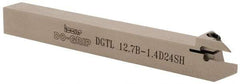 Iscar - 0.055" Min Groove Width, 4.7" OAL, Left Hand Indexable Grooving Cutoff Toolholder - 1/2" Shank Height x 1/2" Shank Width, DG. 14.. Insert Style, DGT Toolholder Style, Series Do Grip - USA Tool & Supply