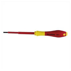 Insulated Cushion Grip Slotted Screwdriver 4.5 × 150 mm (3/16″) In Carded Hanger - USA Tool & Supply