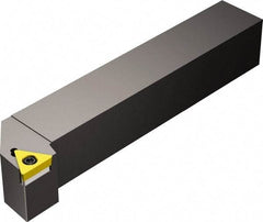 Sandvik Coromant - STGC, Left Hand Cut, -1° Lead Angle, 1" Shank Height x 1" Shank Width, Neutral Rake Indexable Turning Toolholder - 6" OAL, TCMT 16 T3 08 Insert Compatibility, Series CoroTurn 107 - USA Tool & Supply