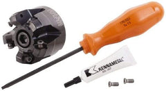 Kennametal - 5 Inserts, 2.018" Cutter Diam, 0.065" Max Depth of Cut, Indexable High-Feed Face Mill - 3/4" Arbor Hole Diam, 1.575" High, KSHR Toolholder, HNGJ 0905.. Inserts, Series Dodeka Mini High-Feed - USA Tool & Supply