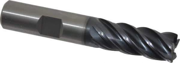 Kennametal - 1/2", 5 Flute, Solid Carbide, 0.03" Corner Radius End Mill - 3" OAL, 1-1/4" LOC - USA Tool & Supply