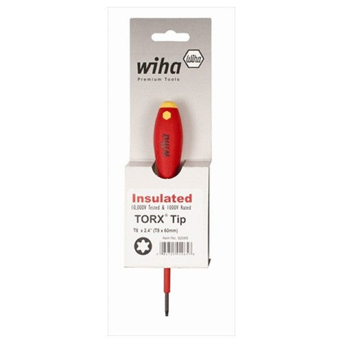 Insulated Hex Metric Screwdriver 6.0 × 100 mm Blade, 218 mm Overall Length In Carded Hanger - USA Tool & Supply