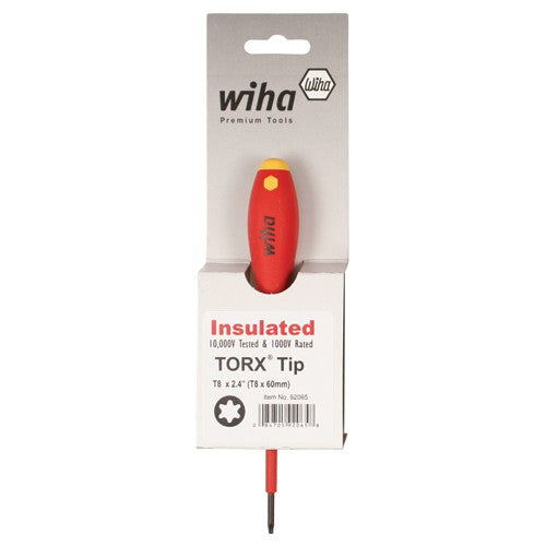 Insulated Cushion Grip Torx Screwdriver T15 × 80 mm In Carded Hanger - USA Tool & Supply