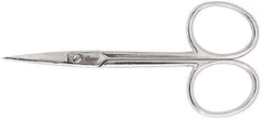 Clauss - 1" LOC, 8-1/2" OAL Straight Scissors - Steel Straight Handle, For Paper, Fabric - USA Tool & Supply