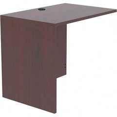 ALERA - Woodgrain Laminate Return/Bridge Shell Desk - 35" Wide x 23-5/8" Deep x 29-5/8" High, Mahogany - USA Tool & Supply