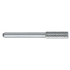 ‎SE-53 -5mm × 12mm LOC × 6mm Shank × 50mm OAL Flat Carbide Medium Right Hand Spiral Burr - USA Tool & Supply