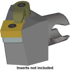 Kennametal - Right Hand Cut, Size KM25, SN.. Insert Compatiblity, Modular Turning & Profiling Cutting Unit Head - 7.35mm Ctr to Cutting Edge, 30mm Head Length, Series KM Mini - USA Tool & Supply