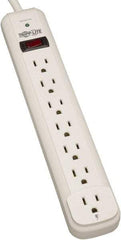 Tripp-Lite - 7 Outlets, 120 VAC15 Amps, 6' Cord, Power Outlet Strip - Floor, Keyhole Mount, 5-15 NEMA Configuration, 11.69" Strip - USA Tool & Supply