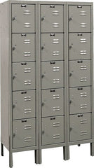 Hallowell - 15 Door, 5 Tier, Premium Box Lockers - USA Tool & Supply