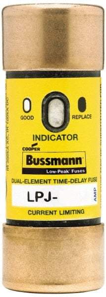 Cooper Bussmann - 300 VDC, 600 VAC, 17.5 Amp, Time Delay General Purpose Fuse - Fuse Holder Mount, 2-1/4" OAL, 100 at DC, 300 at AC (RMS) kA Rating, 13/16" Diam - USA Tool & Supply