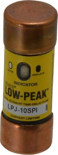 Cooper Bussmann - 300 VDC, 600 VAC, 10 Amp, Time Delay General Purpose Fuse - Fuse Holder Mount, 2-1/4" OAL, 100 at DC, 300 at AC (RMS) kA Rating, 13/16" Diam - USA Tool & Supply