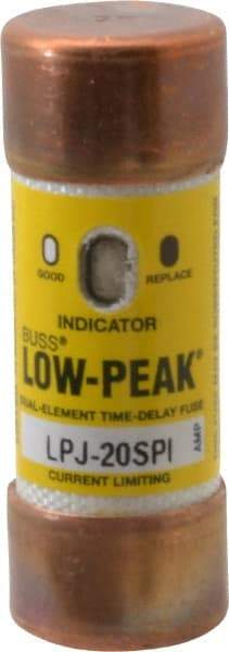 Cooper Bussmann - 300 VDC, 600 VAC, 20 Amp, Time Delay General Purpose Fuse - Fuse Holder Mount, 2-1/4" OAL, 100 at DC, 300 at AC (RMS) kA Rating, 13/16" Diam - USA Tool & Supply