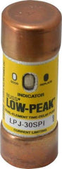 Cooper Bussmann - 300 VDC, 600 VAC, 30 Amp, Time Delay General Purpose Fuse - Fuse Holder Mount, 2-1/4" OAL, 100 at DC, 300 at AC (RMS) kA Rating, 13/16" Diam - USA Tool & Supply