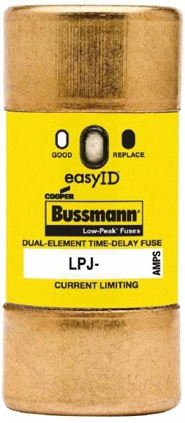 Cooper Bussmann - 300 VDC, 600 VAC, 50 Amp, Time Delay General Purpose Fuse - Fuse Holder Mount, 2-3/8" OAL, 100 at DC, 300 at AC (RMS) kA Rating, 1-1/16" Diam - USA Tool & Supply