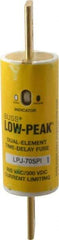 Cooper Bussmann - 300 VDC, 600 VAC, 70 Amp, Time Delay General Purpose Fuse - Bolt-on Mount, 4-5/8" OAL, 100 at DC, 300 at AC (RMS) kA Rating, 1-1/8" Diam - USA Tool & Supply