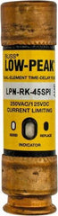 Cooper Bussmann - 125 VDC, 250 VAC, 45 Amp, Time Delay General Purpose Fuse - Fuse Holder Mount, 76.2mm OAL, 100 at DC, 300 at AC (RMS) kA Rating, 13/16" Diam - USA Tool & Supply