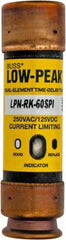Cooper Bussmann - 125 VDC, 250 VAC, 60 Amp, Time Delay General Purpose Fuse - Fuse Holder Mount, 76.2mm OAL, 100 at DC, 300 at AC (RMS) kA Rating, 13/16" Diam - USA Tool & Supply