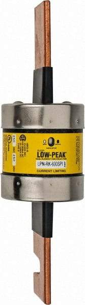 Cooper Bussmann - 250 VAC/VDC, 600 Amp, Time Delay General Purpose Fuse - Bolt-on Mount, 10-3/8" OAL, 100 at DC, 300 at AC (RMS) kA Rating, 2-7/8" Diam - USA Tool & Supply