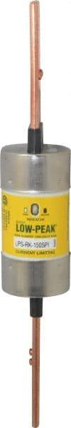 Cooper Bussmann - 300 VDC, 600 VAC, 150 Amp, Time Delay General Purpose Fuse - Bolt-on Mount, 9-5/8" OAL, 100 at DC, 300 at AC (RMS) kA Rating, 1-5/8" Diam - USA Tool & Supply