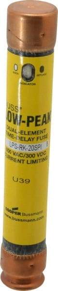 Cooper Bussmann - 300 VDC, 600 VAC, 20 Amp, Time Delay General Purpose Fuse - Fuse Holder Mount, 127mm OAL, 100 at DC, 300 at AC (RMS) kA Rating, 13/16" Diam - USA Tool & Supply