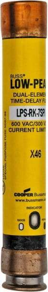 Cooper Bussmann - 300 VDC, 600 VAC, 7 Amp, Time Delay General Purpose Fuse - Fuse Holder Mount, 127mm OAL, 100 at DC, 300 at AC (RMS) kA Rating, 13/16" Diam - USA Tool & Supply