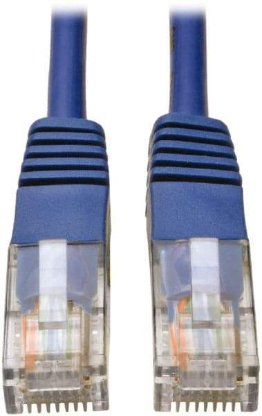 Tripp-Lite - Cat5e, 24 AWG, 8 Wires, 550 MHz, Unshielded Network & Ethernet Cable - Blue, PVC, 100' OAL - USA Tool & Supply