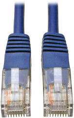 Tripp-Lite - Cat5e, 24 AWG, 8 Wires, 550 MHz, Unshielded Network & Ethernet Cable - Blue, PVC, 100' OAL - USA Tool & Supply