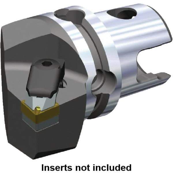 Kennametal - Left Hand Cut, Size KM50, CN.. Insert Compatiblity, Internal or External Modular Turning & Profiling Cutting Unit Head - 35mm Ctr to Cutting Edge, 50mm Head Length, Through Coolant, Series M-Clamping - USA Tool & Supply