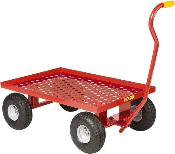 Little Giant - 1,200 Lb Capacity Steel Perforated Steel Deck Wagon Truck - Steel Deck, 24" OAW - USA Tool & Supply
