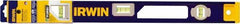 Irwin - Magnetic 24" Long 3 Vial I-Beam Level - Aluminum, Blue/Yellow, 1 Level & 2 Plumb Vials - USA Tool & Supply