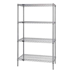 Quantum Storage - Wire Shelving Type: Wire Shelving - Starter Unit Starter or Add-On: Starter - USA Tool & Supply