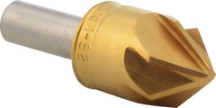 M.A. Ford - 1" Head Diam, 1/2" Shank Diam, 6 Flute 82° High Speed Steel Countersink - USA Tool & Supply