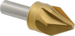 M.A. Ford - 1" Head Diam, 1/2" Shank Diam, 6 Flute 60° High Speed Steel Countersink - USA Tool & Supply