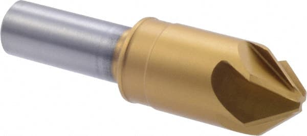M.A. Ford - 3/4" Head Diam, 1/2" Shank Diam, 6 Flute 82° High Speed Steel Countersink - USA Tool & Supply