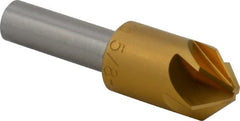 M.A. Ford - 5/8" Head Diam, 3/8" Shank Diam, 6 Flute 90° High Speed Steel Countersink - USA Tool & Supply