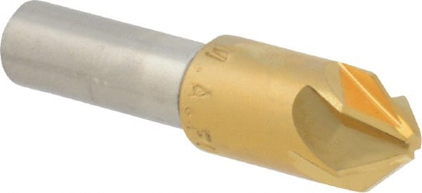 M.A. Ford - 1/2" Head Diam, 3/8" Shank Diam, 6 Flute 82° High Speed Steel Countersink - USA Tool & Supply