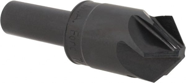 M.A. Ford - 7/8" Head Diam, 1/2" Shank Diam, 6 Flute 100° High Speed Steel Countersink - USA Tool & Supply