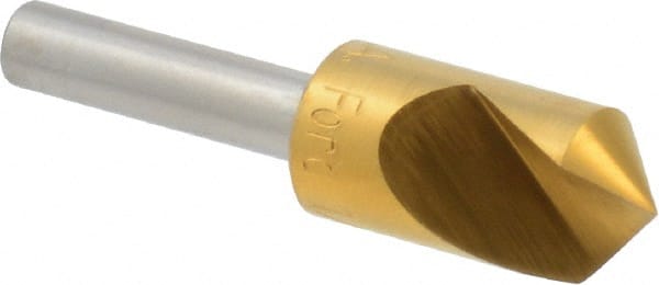 M.A. Ford - 1/2" Head Diam, 1/4" Shank Diam, 1 Flute 100° High Speed Steel Countersink - USA Tool & Supply