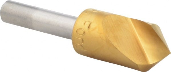 M.A. Ford - 1/2" Head Diam, 1/4" Shank Diam, 1 Flute 90° High Speed Steel Countersink - USA Tool & Supply