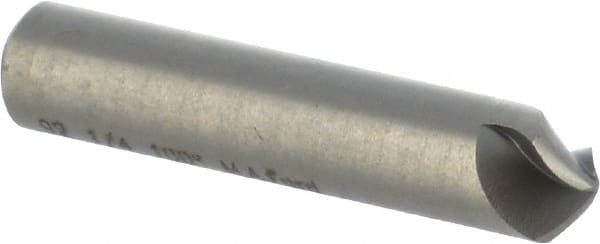 M.A. Ford - 1/4" Head Diam, 1/4" Shank Diam, 3 Flute 100° High Speed Steel Countersink - USA Tool & Supply