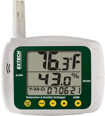 Extech - -4 to 144°F, 0 to 100% Humidity Range, Temp Recorder - USA Tool & Supply