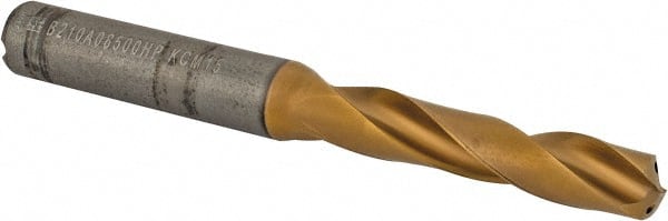 Kennametal - 8.5mm 135° Spiral Flute Solid Carbide Screw Machine Drill Bit - USA Tool & Supply