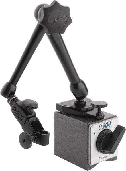 Noga - 60mm Long x 1-31/32" Wide Magnetic Indicator Base with On/Off Switch - 80 Kg Magnetic Pull - USA Tool & Supply