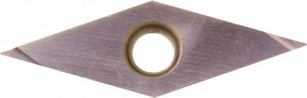 Kyocera - VBGT220.2 F Grade KW10 Carbide Turning Insert - Uncoated, 35° Diamond, 1/4" Inscr Circle, 1/8" Thick, 0.004" Corner Radius - USA Tool & Supply