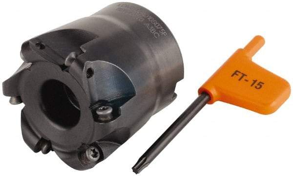 Kennametal - 50.8mm Cut Diam, 5mm Max Depth, 3/4" Arbor Hole, 7 Inserts, RD.. 1003... Insert Style, Indexable Copy Face Mill - KDM200 Cutter Style, 50.04mm High, Series KDM - USA Tool & Supply